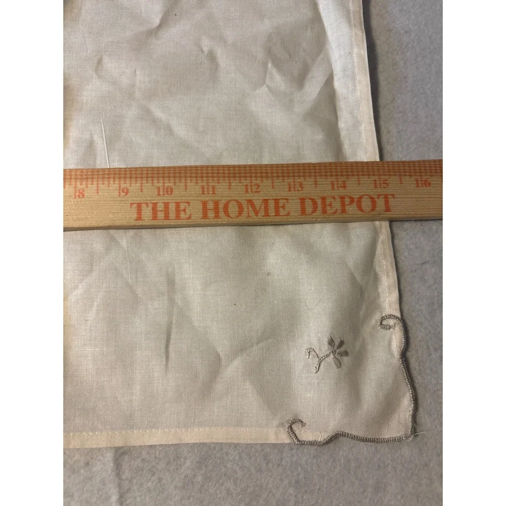 Unbranded Cloth Napkins Unisex 15x15 Cream  Vintage Embroidered Linen 8pc